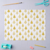 Feestelijk geel en wit kerstboompatroon tissuepapier (Craft)