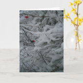 'Feestelijk Gefluffd' Kerstkaart Kaart (Gele Bloem)