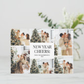 Feestelijk gejuich | Elegant Gelukkig Nieuwjaar 6  Feestdagenkaart (Staand voorkant)