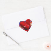 feestelijk gekleurd bloempatroon hart sticker (Envelop)