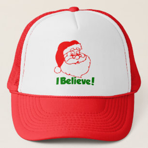 feestelijk geloof ik in Santa hat Trucker Pet