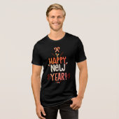 Feestelijk Gelukkig Nieuwjaar | FEESTDAGEN Tri-Blend Shirt (Voorkant volledig)