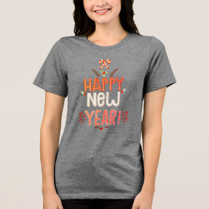 Feestelijk Gelukkig Nieuwjaar FEESTDAGEN Tri-Blend Shirt