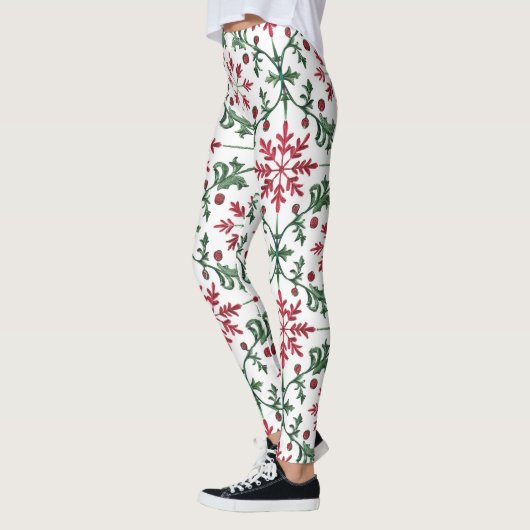 Feestelijk gemengd kerstpatroon leggings (Links)