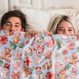 Feestelijk genot: Christmas Cookie Wonderland Fleece Deken
