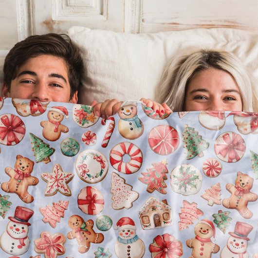Feestelijk genot: Christmas Cookie Wonderland Fleece Deken