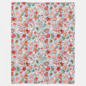 Feestelijk genot: Christmas Cookie Wonderland Fleece Deken (Voorkant)