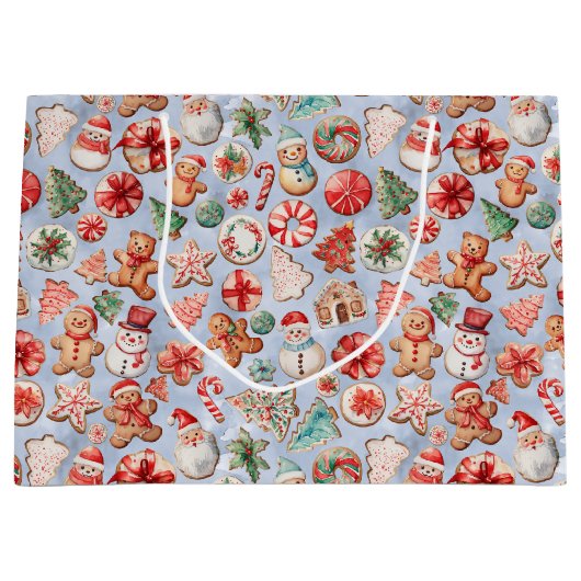Feestelijk genot: Christmas Cookie Wonderland Groot Cadeauzakje (Voorkant)