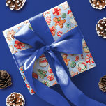 Feestelijk genot: Christmas Cookie Wonderland Inpakpapier Vel<br><div class="desc">Ontdek onze feestelijke kerstinpakpapier Dompel jezelf onder in de betoverende wereld van feestvreugde met onze kerstinpakpapier vellen met een grillig en ingewikkeld ontwerp geïnspireerd door versierde kerstuitsnijdkoekjes. Dit prachtige patroon toont een verscheidenheid aan vormen, waaronder Sinterklaas, sneeuwpoppen, peperkoek mannen, snoepstokken, en feestelijk versierde ronde koekjes. Het kleurenpalet is een vrolijke...</div>