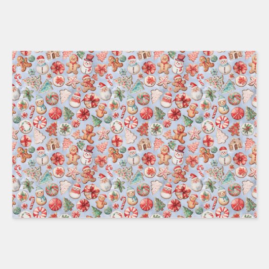 Feestelijk genot: Christmas Cookie Wonderland Inpakpapier Vel (Voorkant 2)