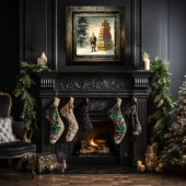 Feestelijk genot: Zwarte Kerstman Poster