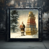 Feestelijk genot: Zwarte Kerstman Poster