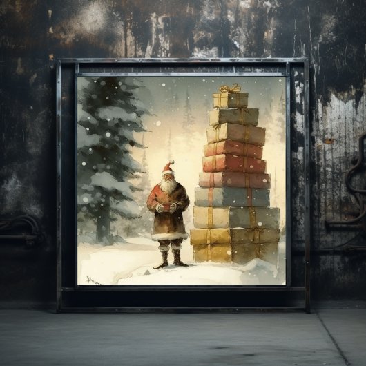 Feestelijk genot: Zwarte Kerstman Poster