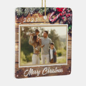 Feestelijk gepersonaliseerd kerstornament keramisch ornament (Rechts)