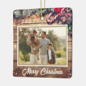 Feestelijk gepersonaliseerd kerstornament keramisch ornament (Links)