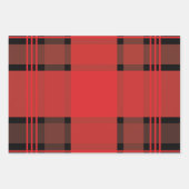 Feestelijk geplakt Rood Groen Grijs Kerstcadeau Inpakpapier Vel (Voorkant)