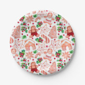 Feestelijk Gingerbread Cookie Baby shower Papieren Bordje (Voorkant)