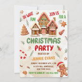 Feestelijk Gingerbread House Kerstfeest Kaart (Voorkant)