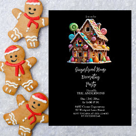 Feestelijk Gingerbread House Kerstfeest Kaart