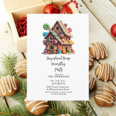 Feestelijk Gingerbread House Kerstfeest Kaart