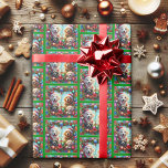 Feestelijk Glas in lood Christmas Dogs Pattern Cadeaupapier<br><div class="desc">Omarm de spirit van de feestdagen met ons grillige kerstinpakpapier, met een adembenemende gebrandschilderde glasscène van schattige kersthonden in een feestelijke setting. Ideaal voor huisdierenbezitters en dierenvrienden, dit levendige en kleurrijke ontwerp voegt een vleugje betovering toe aan elk geschenk. Het uitgewerkte glaspatroon brengt de vreugde en warmte van het seizoen...</div>