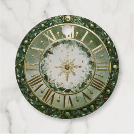Feestelijk Goud en Groen Bedankjes Labels
