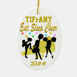 FEESTELIJK GOUD GEPERSONALISEERD KERSTORNAMENT KERAMISCH ORNAMENT