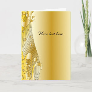Feestelijk gouden design met sterren feestdagen kaart
