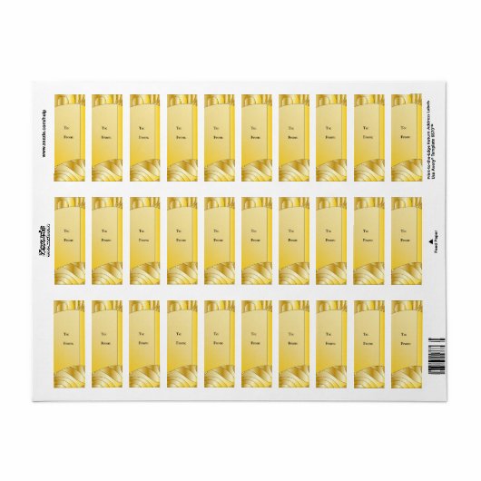 Feestelijk gouden ontwerp etiket (Full Sheet)
