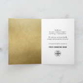 Feestelijk Gouden Vuurwerk Modern Plezier Script Z Feestdagen Kaart (Binnen)