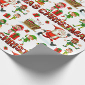 Feestelijk Grappig Kerst Elf Vakantie Verpakking P Cadeaupapier (Hoek)