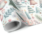 Feestelijk grillig kerstinpakpapier cadeaupapier (Rol Hoek)