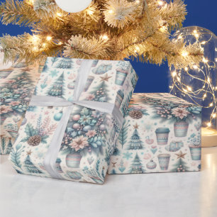 Feestelijk grillig kerstinpakpapier cadeaupapier