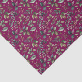 Feestelijk groen Elegante Bloemen Bourgogne Kerst Tissuepapier (Detail)