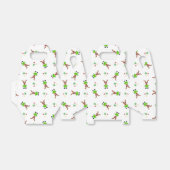 Feestelijk groen en goud Kasky Kerstrendier Bedankdoosjes (Uitgevouwen)