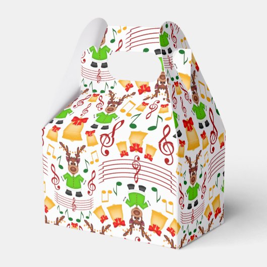 Feestelijk groen en goud Kasky Kerstrendier Bedankdoosjes (Achterkant)