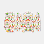 Feestelijk groen en goud Kasky Kerstrendier Bedankdoosjes (Uitgevouwen)