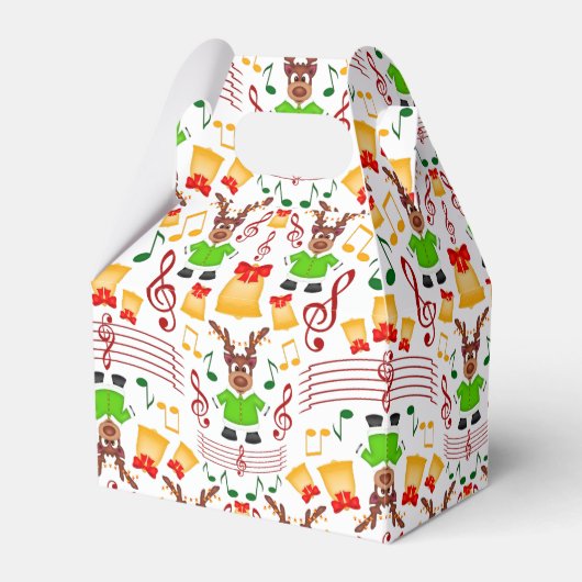 Feestelijk groen en goud Kasky Kerstrendier Bedankdoosjes (Voorkant Zijde)