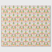 Feestelijk groen en goud Kasky Kerstrendier Cadeaupapier (Vlak)