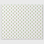 Feestelijk groen en goud Kasky Kerstrendier Cadeaupapier (Vlak)