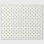 Feestelijk groen en goud Kasky Kerstrendier Cadeaupapier (Vlak)