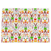 Feestelijk groen en goud Kasky Kerstrendier Groot Cadeauzakje (Voorkant)