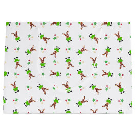 Feestelijk groen en goud Kasky Kerstrendier Groot Cadeauzakje