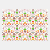 Feestelijk groen en goud Kasky Kerstrendier Inpakpapier Vel (Voorkant 2)