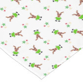 Feestelijk groen en goud Kasky Kerstrendier Korte Tafelloper (Hoek)