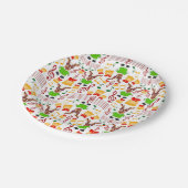 Feestelijk groen en goud Kasky Kerstrendier Papieren Bordje (Gekanteld)