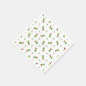 Feestelijk groen en goud Kasky Kerstrendier Servet (Hoek)