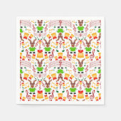 Feestelijk groen en goud Kasky Kerstrendier Servet (Voorkant)