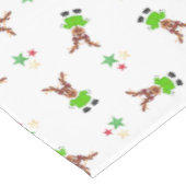 Feestelijk groen en goud Kasky Kerstrendier Tafelkleed (Gekanteld)