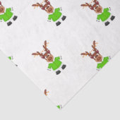 Feestelijk groen en goud Kasky Kerstrendier Tissuepapier (Detail)
